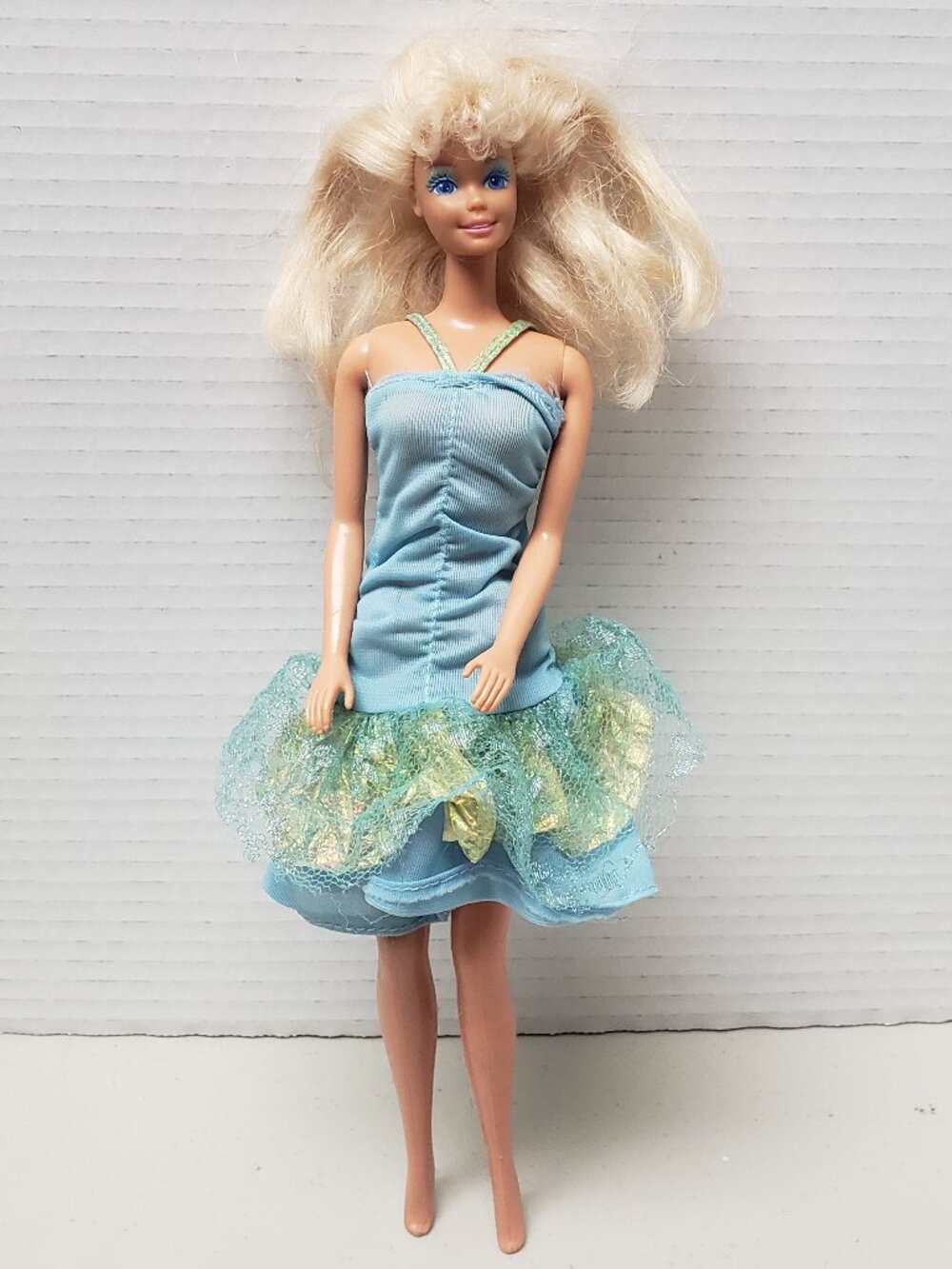 Vintage Barbie Doll (Redressed Light Blue Dress)
